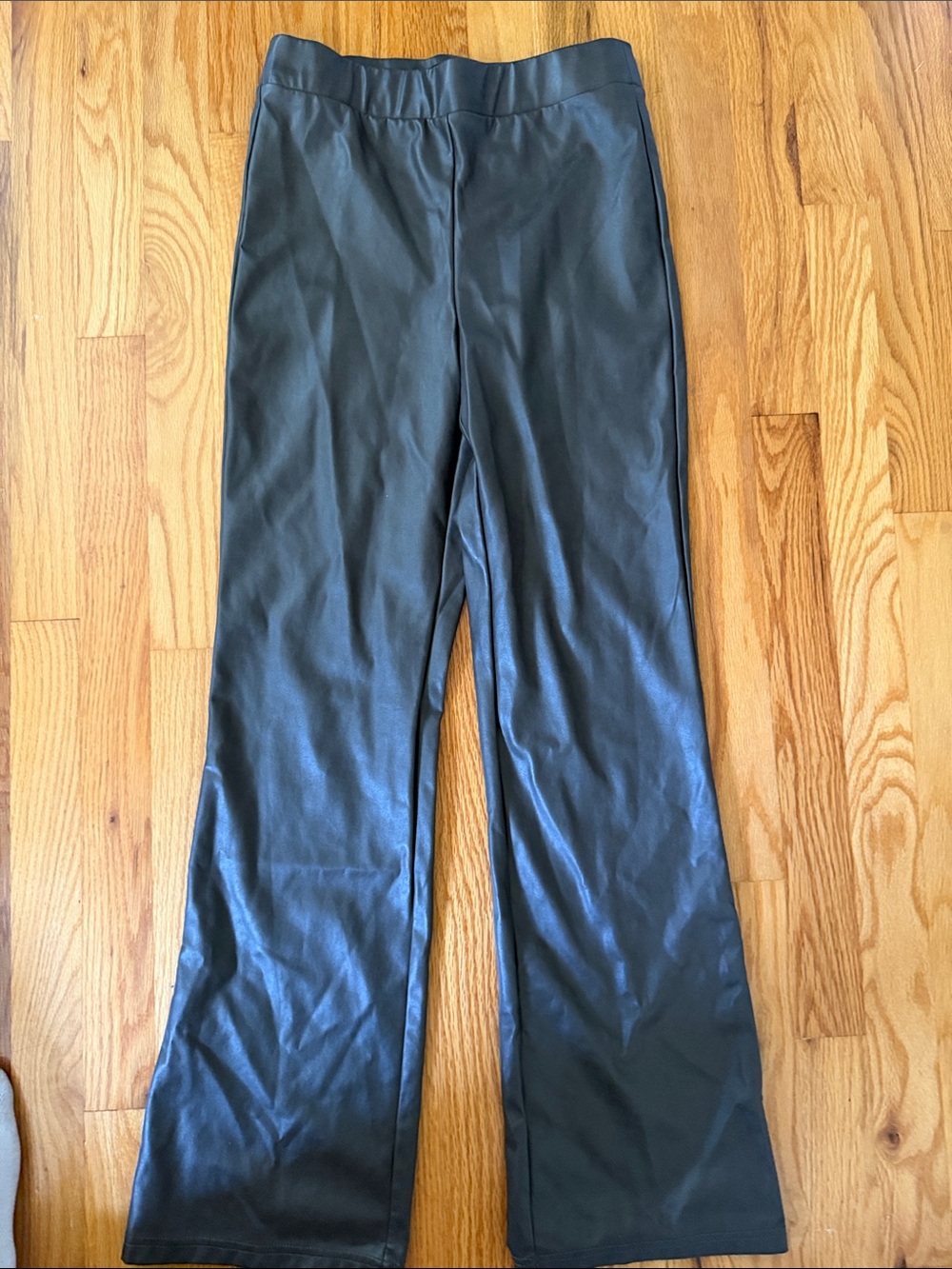 Aritzia Dark Brown Boot Cut Pleather Pants